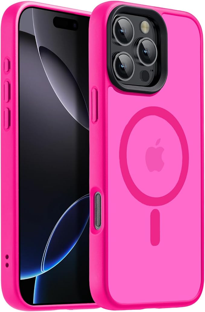Strong Magnetic for iPhone 16 Pro Max case [10Ft Military-Grade Protection] Compatible with fit MagSafe Shockproof Slim Thin Cover case for iPhone 16 Pro Max 6.9 inch, Pink