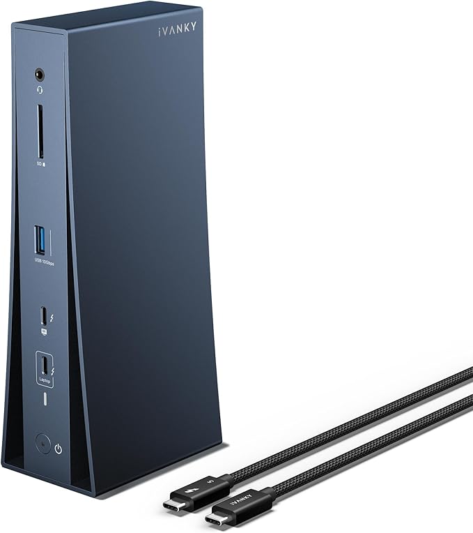 iVANKY Intel Certified Thunderbolt 5 Dock Upgrade FusionDock Pro 3 Docking Station with 11-Port 180W Power, Single 8K, Dual 6K@60Hz for MacBook Pro/Max Series, Dual 8K@60Hz for Window, 120Gbps, 2.5GbE