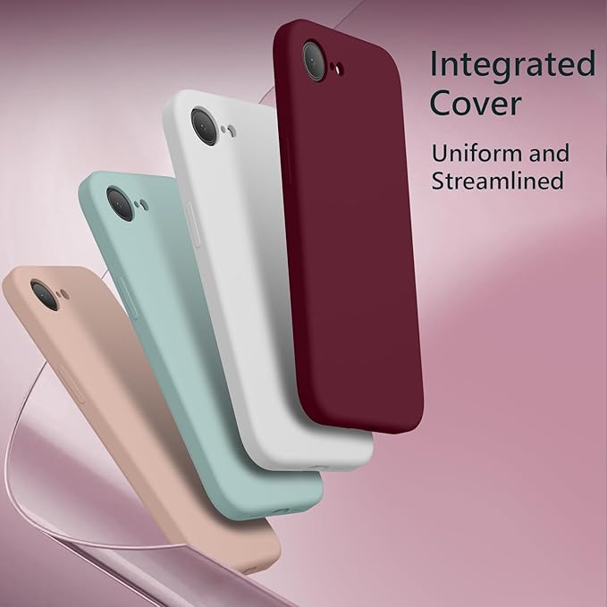 FireNova Magnetic for iPhone 17e Case/iPhone 16e Case, Compatible with MagSafe, [Silicone Camera Protection] Microfiber Lining Phone Case, 6.1", Plum