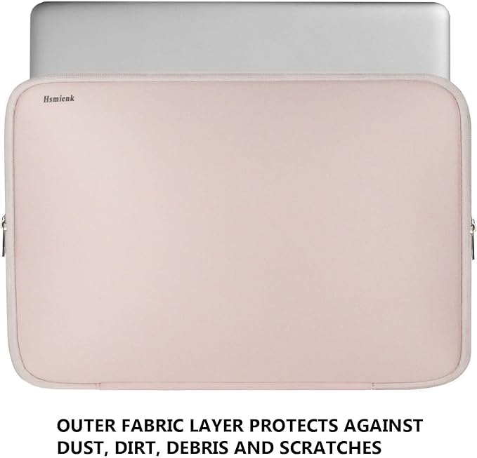 Laptop Sleeve Case 15.6 Inch, Durable Shockproof Protective Cover Flip Case Briefcase Carrying Bag Compatible with 15.6" HP, ASUS, Lenovo, Acer, Notebook, Computer, Ultrabook, Chromebook, Pink