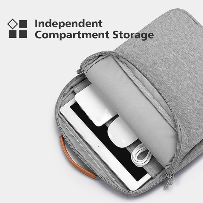 KIZUNA Tablet Sleeve Case 12.5 Inch Shoulder Bag for 13" 13.6" Macbook Air M3 M2/ MacBook Pro 14 M1 M2/ 12.9" 13" iPad Pro M4/ iPad Air M2 Tablet / 13 inch Surface Pro 10 9 8/13.4" XPS 13 Samsung,Grey