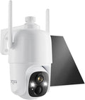 Dzees Security Cameras Wireless Outdoor, 2K Pan/Tilt 360° View Solar/Battery Powered WiFi Cameras for Home Security with AI Motion Detection,Color Night Vision, 2-Way Audio, IP66, SD/Cloud Storage