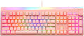 i-rocks K71M RGB Mechanical Gaming Keyboard with Media Control Knob, Switches (Red), 107 Keys w/Full NKRO, PBT Keycaps, Multimedia Hotkeys, Detachable USB-C Cable and Onboard Storage, Pink
