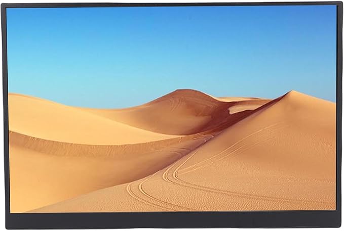 16 Inch Portable Monitor, 4K UHD 60Hz Computer Display with 100% SRGB, USBC & Mini, Builtin Speakers, Second Screen for Laptop PC Phone Gaming
