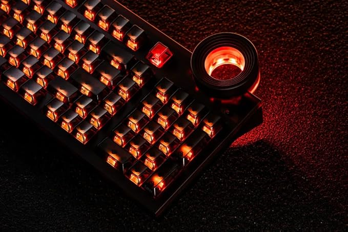 ATM 98 Wireless Custom Silent Mechanical Keyboard, 98 Key Tri-Mode 2.4G Bluetooth Wireless Ergonomic RGB PC Computer Keyboard, Office Accessories, Hotswappable Switch - Night Ink