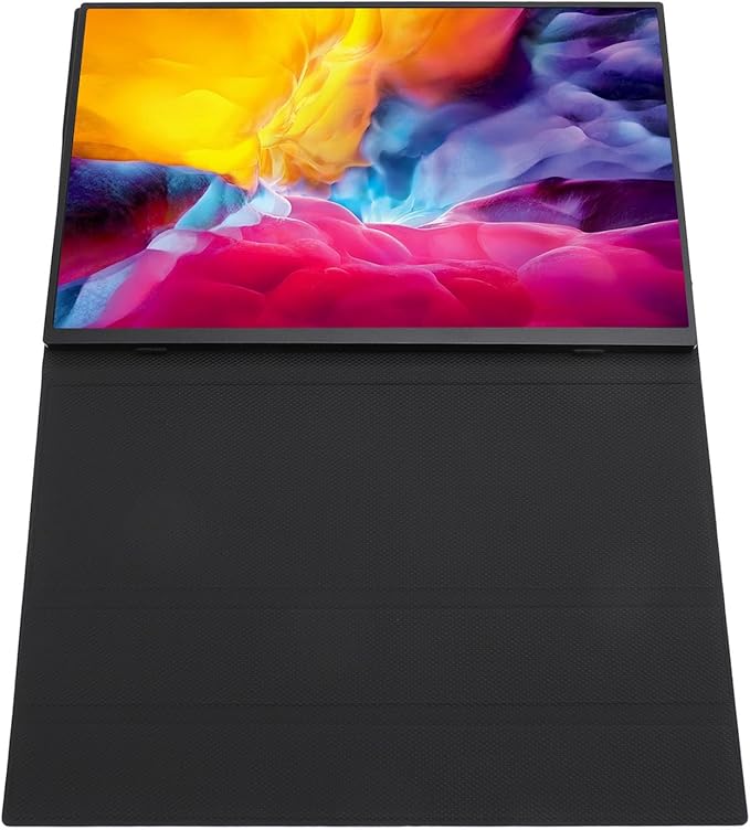 SUNGOOYUE 14.5 Inch Portable Display, 4K IPS Laptop Screen Resolution 16:10 Aspect Ratio 400 Nits Brightness 1500:1 Contrast Ratio, with Adjustable Stand and Dual USB C Ports, for Switch