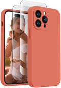 FireNova Designed for iPhone 14 Pro Case, Silicone Upgraded [Camera Protection] Phone Case, Soft Anti-Scratch Microfiber Lining Inside, 6.1 inch, Pink Pomelo