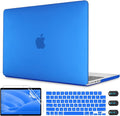 CISSOOK Matte Blue Compatible with MacBook Air 13 inch Case A2337 M1 A2179 A1932 Model 2021 2020-2018 Release, Plastic Hard Shell Cover with Keyboard Cover for Mac Air 13.3" with Touch ID, Blue