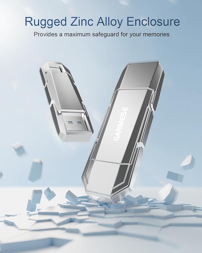 64GB USB C SSD-Grade Flash Drive Up to 450MB/s USB 3.2 Solid State Thumb Drive Type-A + Type-C 2-in-1 Flash Drive Memory Stick Data Storage for iPhone 17/16/15/Android Phone/Windows/Mac