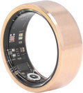 ciciglow Smart Ring, Smart Ring Health Tracker Sleep Monitoring Step Counter, IP68 Waterproof Intelligent Wearable Device, Gold Sports Ring with Chariging Cable