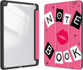 Case for iPad 9th / 8th / 7th Generation (2021/2020/2019) 10.2 inch, Case with Pencil Holder, Stand Clear Back Cover Cute Cool Design for Women Girls, Auto Sleep/Wake, Rose Red Book