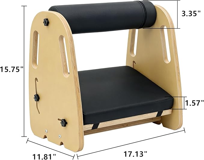 Double-Layer Wooden Foot Stool for Under Desk Foam Roller Top + Cushioned Bottom with Replaceable Massage Pad Ergonomic Design Suitable for Office, Home, Gaming All Seasons Use (Blue)