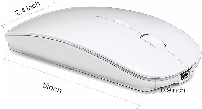 PEIBO Bluetooth Wireless Mouse for Laptop mac MacBook ipad MacBook air MacBook pro pc Desktop Computer Windows Chromebook Notebook (White)