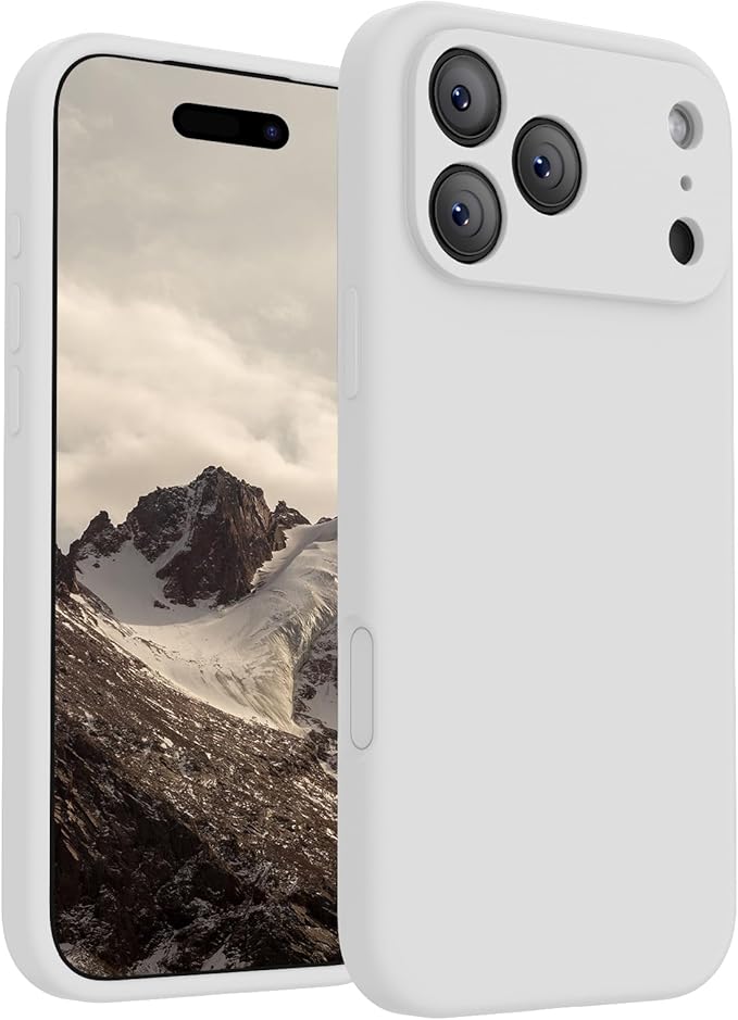 FireNova Magnetic for iPhone 17 Pro Max Case, Compatible with MagSafe, [Integrated Silicone Camera Control Button] [Camera Protection] Anti-Scratch Microfiber Lining Phone Case, 6.9", White