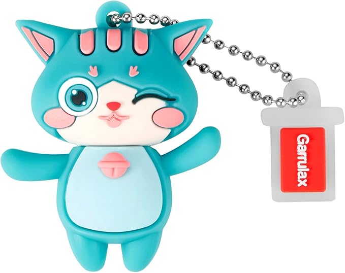 USB Flash Drives,Waterproof Silicone USB2.0 High Speed Thumb Memory Stick Pen Date Storage Pendrive U Disk (16GB,Green Cat)