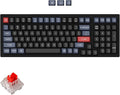 Keychron K4 Pro 96% Custom Wireless Mechanical Keyboard with Hot-Swappable K Pro Red Switch, QMK/VIA Programmable Macro Bluetooth/Wired Keyboard White LED Backlit for Mac Windows Linux - Black