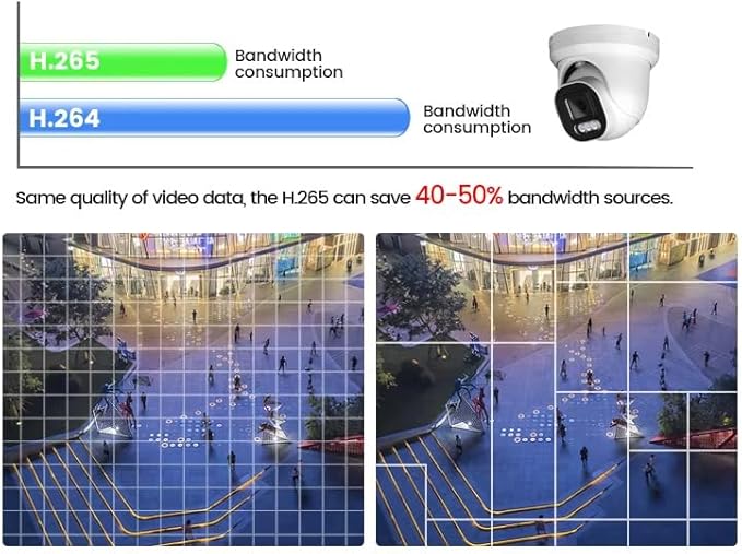 ENSTER 8MP 4K PoE Security Camera Outdoor, Full Metal, Compatible ONVIF & RTSP, 100ft Smart Color Night Vision, AI Human & Vehicle Detection, IP66 Waterproof, 110° Wide Angle, Built-in Mic