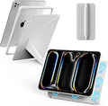 for iPad Pro 13 Inch Case (M5/M4) 2025/2024, Detachable Powerful Magnetic Attachment, Multiple Folding Stand, Slim Rebound Protection Cover, Auto Sleep/Wake, Gray