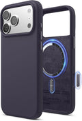elago for iPhone 17 Pro Max Case, Premium Magnetic Silicone Case, Compatible with MagSafe, Liquid Silicone Material, Protective Cover, Shockproof, Slim Phone, 6.9 inch (Deep Purple)