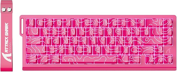 ATTACK SHARK X68HE Rapid Trigger Mechanical Gaming Keyboard 60% Wired with Adjustable Actuation,Hall Effect Magnetic Switch,8KHz Polling Rate,RGB Backlit,Top Mount,Side Printed Keycap(Rose Contour)