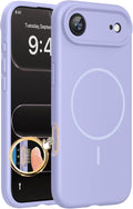 Miracase Magnetic for iPhone Air Case, Compatible with MagSafe, Integrated Silicone Camera Control Cover, 3.0mm Thicken Shockproof Drop Protection Phone Case for 17 Air,Light Purple