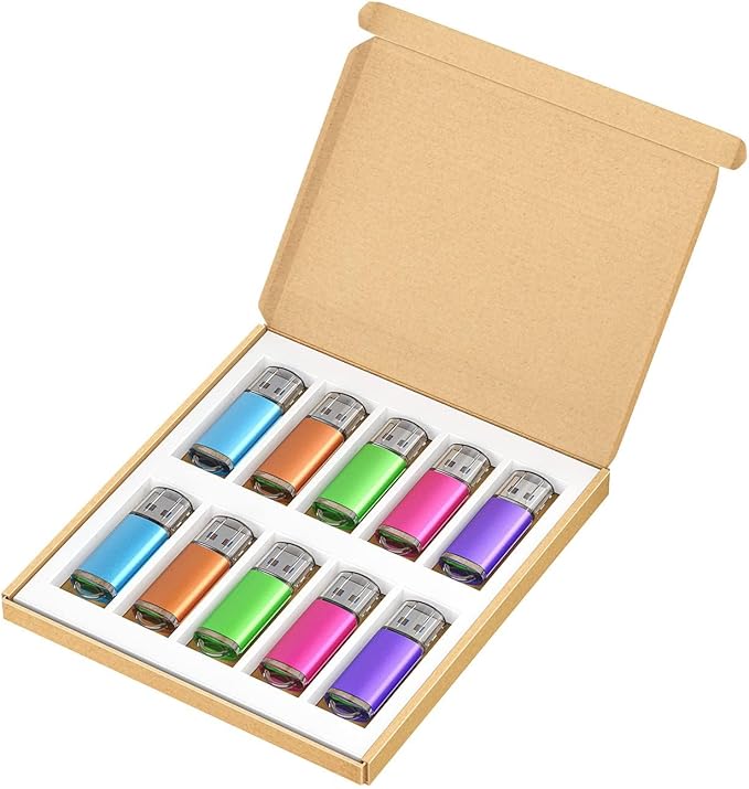K&ZZ 128G Flash Drive 10 Pack Bulk USB Flash Drives USB 2.0 USB Stick Thumb Drive for Computer/PC/Laptop Data Storage Jump Drive Zip Drive