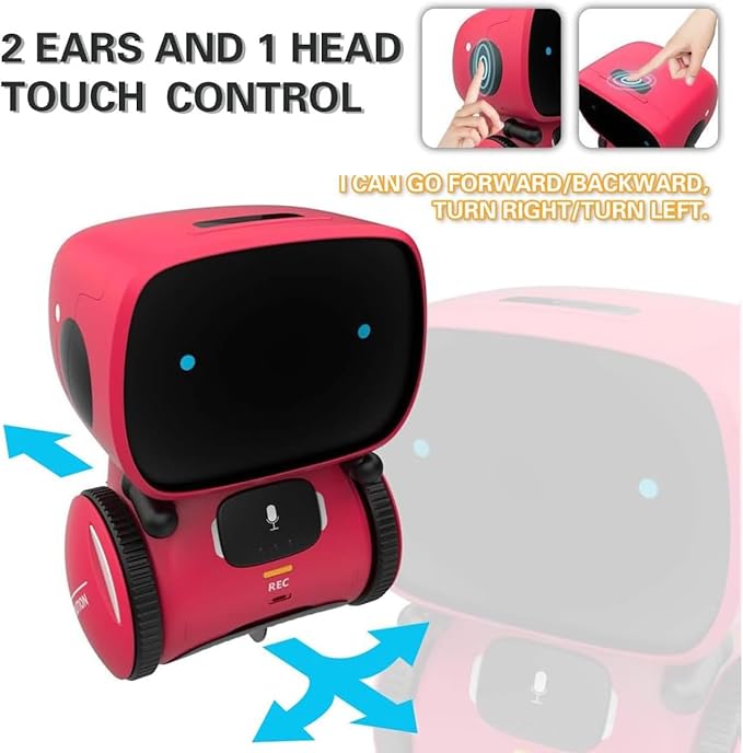 98K Kids Robot Toys for Girls and Boys, Touch and Voice Control Robots Interactive Smart Talking Robots Intelligent Partner and Teacher with Singing, Dancing, STEM Toy Gifts for Kid Age 3 and Up