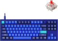 Keychron Q3 Wired Custom Mechanical Keyboard Knob Version, TKL Tenkeyless QMK/VIA Programmable Macro with Hot-swappable Gateron G Pro Red Switch Double Gasket Compatible with Mac Windows Linux (Blue)