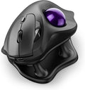 Nulea M511 Wireless Trackball Mouse, Rechargeable Ergonomic Thumb-Control Mouse with Tilt Stand, Smooth & Precision Tracking, 3 Device Connection (Bluetooth or USB Receiver), for PC/Mac/Laptop-Purple