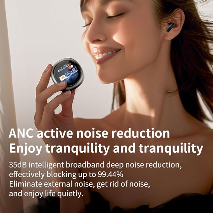 LX-30ANC+ENC Noise Reduction in Ear Touch Screen Multifunctional Bluetooth Earphones IPX4 Waterproof