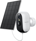 WUUK Add-on Solar Security Camera Wireless Outdoor, Requires Base Station, Home Security Cameras Wireless Outdoor, 2K, No Monthly Fee, Color Night Vision, Compatible with Alexa & Google