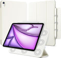 for iPad Air 13 inch M4/M3/M2 Case (2026/2025/2024,Model A3268/A3269/A3271), Auto Sleep/Wake and Magnetic Closure, Slim Trifold Stand Case, PU Leather Cover, Support Apple Pencil Pro, White