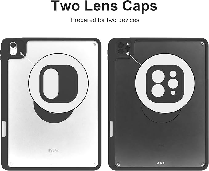 Case for iPad Air 13 Inch M4/M3/M2 2026/2025/2024, iPad Pro 12.9 Inch 6th/5th Gen. 2022/2021 with Pencil Holder, Vertical Stand, Detachable Magnetic Trifold Stand Case,Auto Wake/Sleep, Black