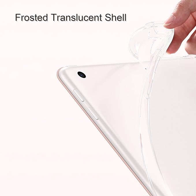 Case for iPad Pro 9.7 Only(Old Model 2016), Lightweight Slim Auto Sleep/Wake Trifold Stand Smart Cover, Soft TPU Frosted Translucent Back Pencil Holder Case for iPad Pro 9.7 Inch, Pink