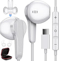 USB C Headphones for Google Pixel 10 9 Pro XL Fold 8 a 7 6, Type C Earphone Noise Isolating Wired Earbud with Mic HiFi Stereo Cord Ear Bud for iPhone 17 Air 16 15 Pro Max/Galaxy S26 S25 Ultra S24 S23