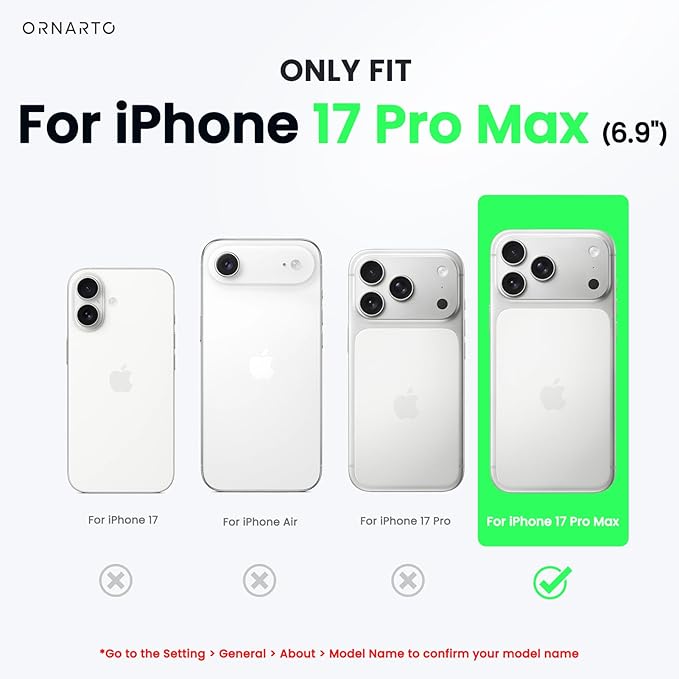 ORNARTO Vortuxe for iPhone 17 Pro Max Case 6.9" | 2X MIL-STD Protection | Camera Button Control | Compatible with MagSafe | Sleek Aesthetic Liquid Silicone Phone Cover | Autumn Orange