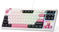 Redragon K729 80% Wired Gasket RGB Gaming Keyboard, 87 Keys TKL Mechanical Keyboard w/Knob Control, Mix-Color PBT Keycaps, Hot-Swap South-Facing Socket & 5-Layer Dampener, Custom Linear Switch