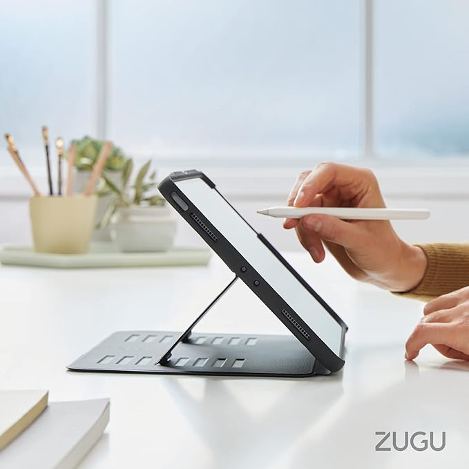 ZUGU CASE for iPad Air 11 M4 2026/M3 2025/M2 2024 iPad Air 4 & 5 10.9 Inch (2020/2022) - Protective, Ultra Thin, Magnetic Stand, Sleep/Wake Cover with Apple Pencil Charging & Storage - Desert Rose
