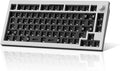 Keychron Q1 Max QMK/VIA Wireless Custom Mechanical Keyboard Barebone Knob Version, Full-Metal Hot-Swappable RGB Backlight 2.4 GHz/Bluetooth/Type-C Wired Gaming Keyboard for Mac/Windows/Linux - White
