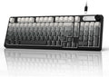 GEODMAER G98 Gaming Keyboard, 99 Keys Silent Wired Keyboard with Number Pad & Knob, RGB Backlit, Side Printed PBT Keycaps, Anti-ghosting, Water Repellent Computer Keyboards for PC Mac Laptop Gamer
