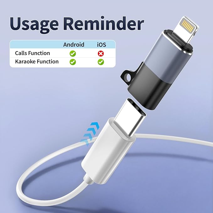 Sound Card Karaoke Headset with in-Ear Monitoring, Voice Changer, Reverberation, Built-in Sound Card, Karaoke Microphone, Portable Karaoke Headphones, Type C HiFi Wired Earbuds for Musician