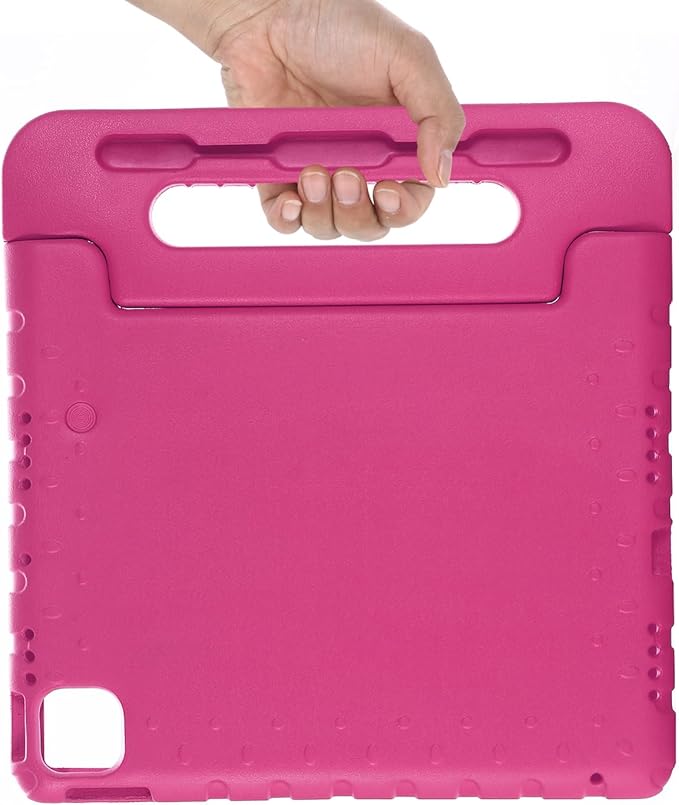 Kids Case for iPad Air 11-inch M3/M2 & iPad Pro 11 inch Case M5/M4 (2025/2024) with Pencil Holder/Kickstand Lightweight Convertible Handle Stand EVA Shockproof Rugged Protective Cover, Black