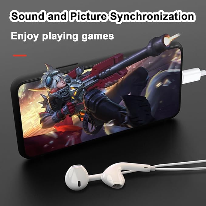 USB C Headphones for iPhone 17 16 15, Type C Earphones with Mic & Remote Control Noise Cancelling, Wired Ear Buds USB-C HiFi Bass Earphones for iPhone 17/16/15 Pro Max, for iPad Pro, Most USB C Jack