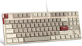 MageGee 75% Mechanical Gaming Keyboard, Brown Switch, LED White Backlit, 87 Keys Compact TKL Wired Computer Keyboards for Windows Laptop PC Gamer - Retro Grey/White
