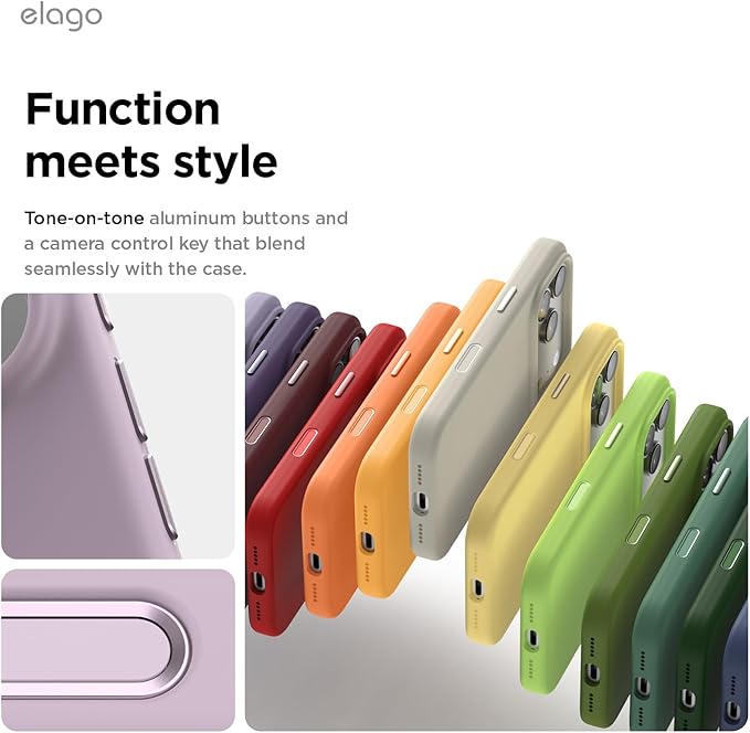 elago for iPhone 17 Pro Case, Premium Magnetic Silicone Case, Compatible with MagSafe, Liquid Silicone Material, Protective Cover, Shockproof, Slim Phone, 6.3 inch (Soft Purple)