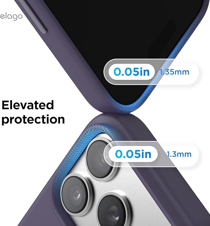 elago for iPhone 17 Pro Max Case, Premium Magnetic Silicone Case, Compatible with MagSafe, Liquid Silicone Material, Protective Cover, Shockproof, Slim Phone, 6.9 inch (Deep Purple)