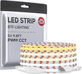 BTF-LIGHTING FCOB COB FOB LED Strip Lights 5V USB CCT 9.8FT 1920LEDs Tunable 2700K/4000K/6500K 10mm Width Dimmable 90+ High CRI Flexible High Density for TV Backlight PC Bedroom Kitchen Home DIY Decor