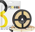 16.4FT COB LED Strip Light DC24V Warm White Flexible High Density Uniform Bright Strip, 320LEDs/m CRI90+ 8mm Dimmable 3000K LED Tape for Under Cabinet DIY Decor, No Power and Controller