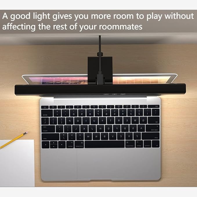 Laptop Monitor Light Bar USB E- LED Work Light 3 Adjustable Color Temperature, No Screen