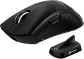 MAMBASNAKE ATTACKSHARK V8 Wireless Ultralight Gaming Mouse with 8K Polling,42000 DPI,Nordic54L15 MCU Chip,PAW3950 Max Sensor-Wired/BT/2.4Ghz,400Hrs Long Battery,Programmable for PC Mac FPS(Black+Tape)